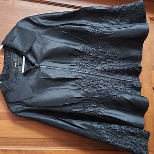 JENNY T Black Zip Up Blouse♥️